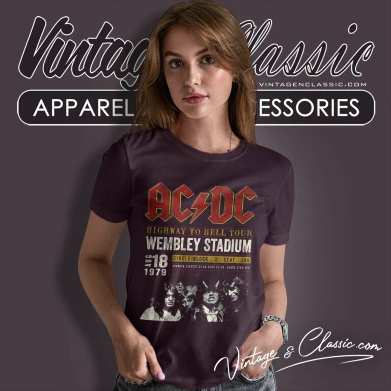 Acdc Wembley Stadium 79 Women TShirt Acdc Wembley Stadium 79 Women TShirt