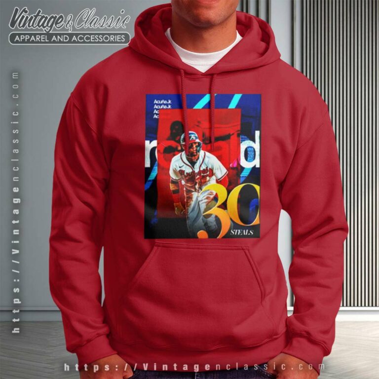 Acuna Jr Atlanta Braves 30 Mlb Steals Hoodie Acuna Jr Atlanta Braves 30 Mlb Steals Hoodie
