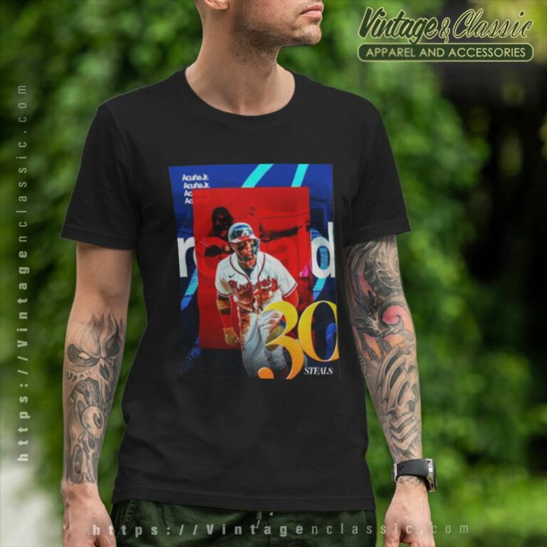 Acuna Jr Atlanta Braves 30 Mlb Steals T Shirt Acuna Jr Atlanta Braves 30 Mlb Steals T Shirt