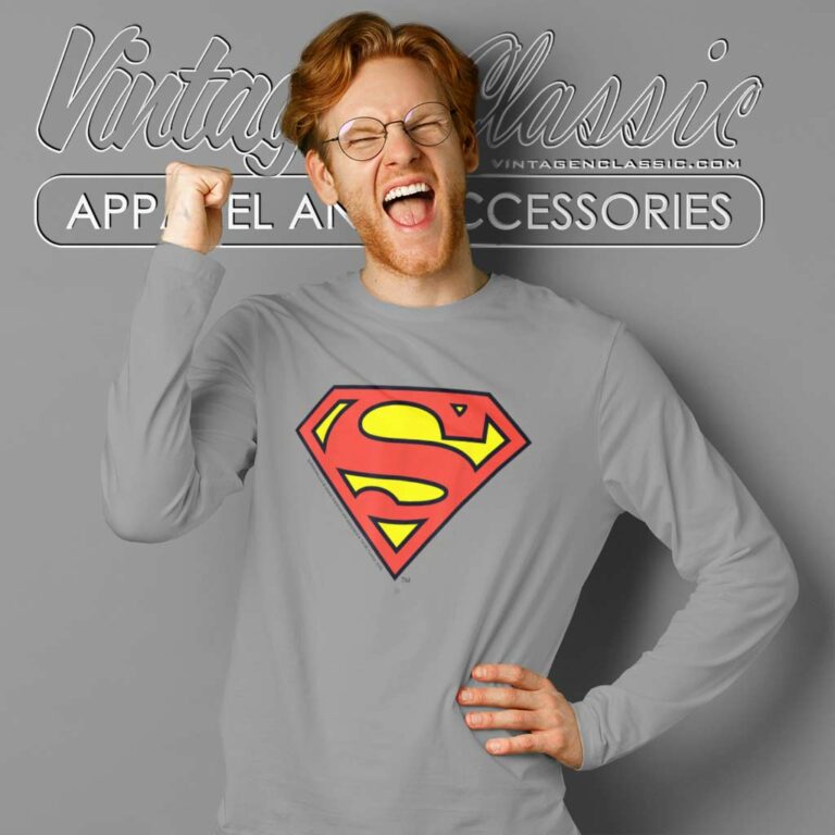 Adam Sandler Superman Shirt Dc Comics Superman Classic Chest Logo Long Sleeve Tee Adam Sandler Superman Shirt Dc Comics Superman Classic Chest Logo Long Sleeve Tee