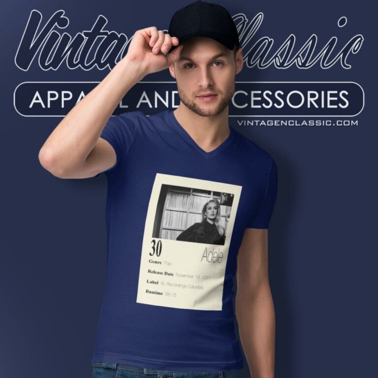 Adele 30 Minimalist V Neck TShirt Adele 30 Minimalist V Neck TShirt