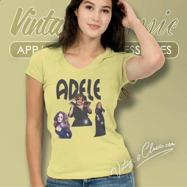Adele Grammy Graphic V Neck TShirt Adele Grammy Graphic V Neck TShirt
