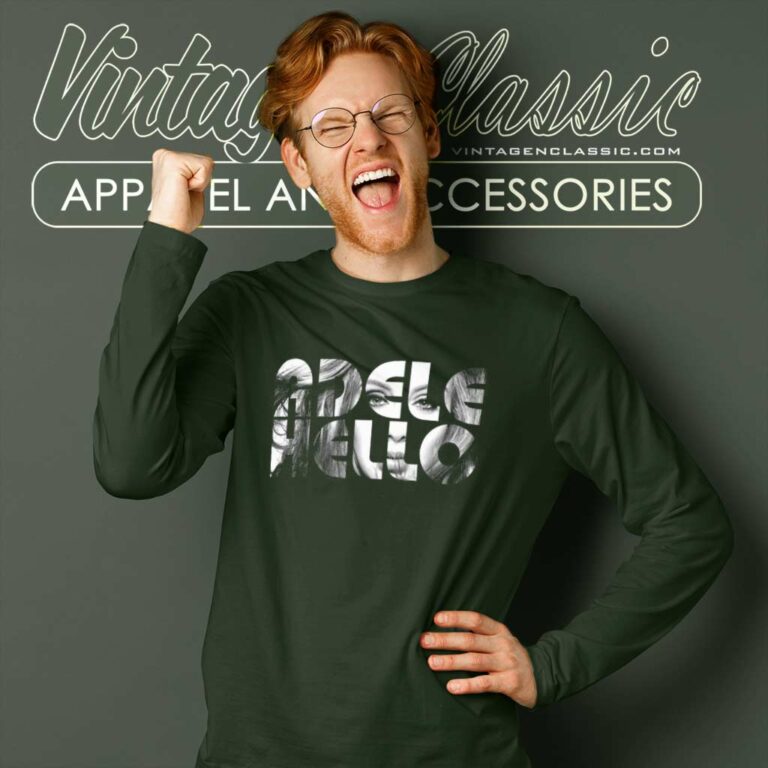 Adele Hello Tee Shirt Long Sleeve Tee Adele Hello Tee Shirt Long Sleeve Tee