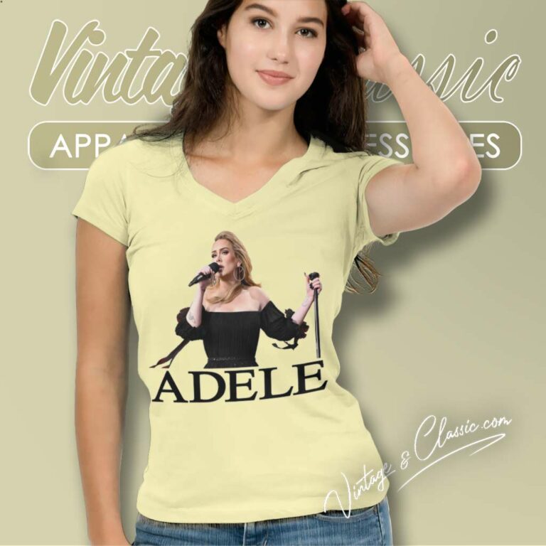 Adele Tour Weekends Las Vegas V Neck TShirt Adele Tour Weekends Las Vegas V Neck TShirt
