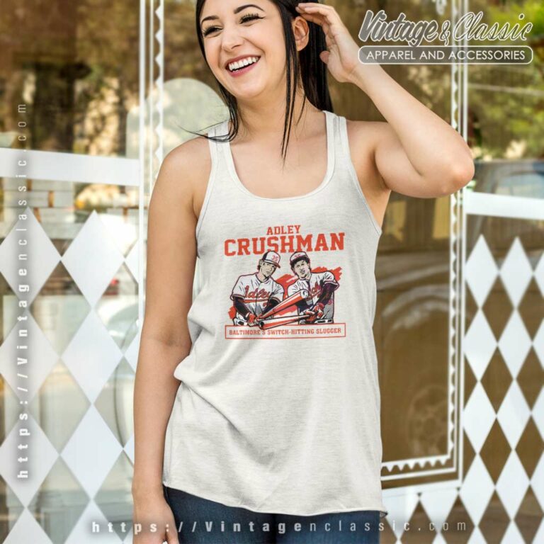 Adley Rutschman Crushman Baltimores Switch Hitting Slugger Tank Top Racerback Adley Rutschman Crushman Baltimores Switch Hitting Slugger Tank Top Racerback
