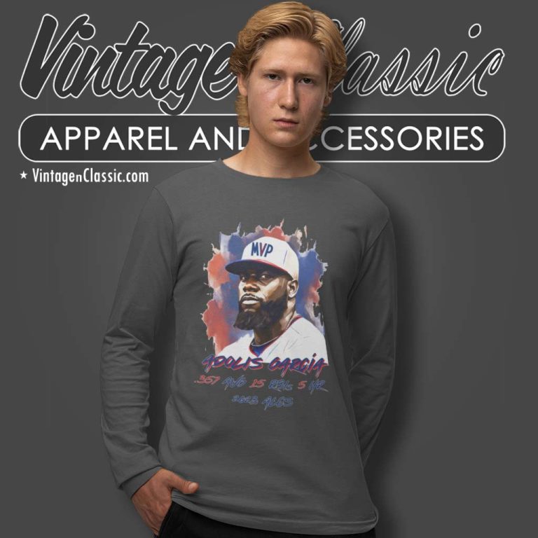 Adolis Garcia Shirt Texas Rangers Alcs Mvp Long Sleeve Tee Adolis Garcia Shirt Texas Rangers Alcs Mvp Long Sleeve Tee
