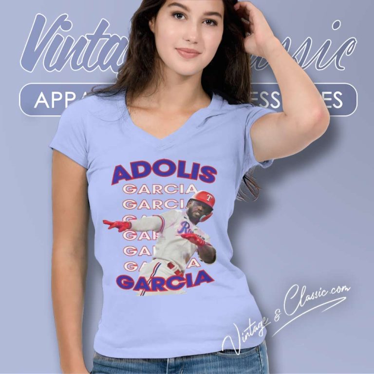 Adolis Garcia Texas Rangers Alcs Mvp 2023 V Neck TShirt Adolis Garcia Texas Rangers Alcs Mvp 2023 V Neck TShirt