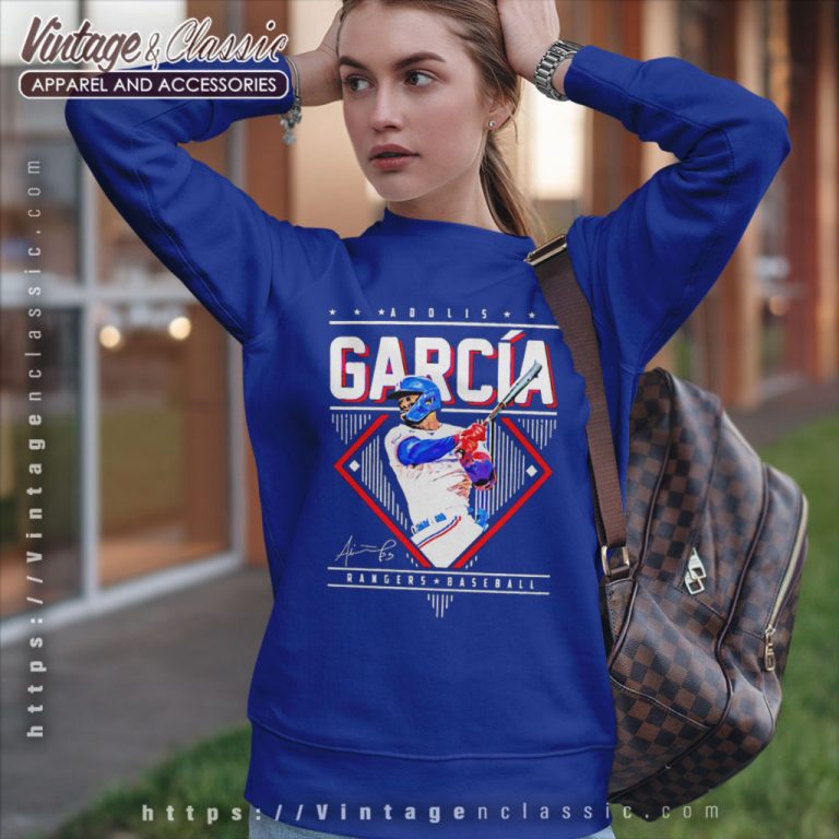Adolis Garcia Texas Rangers Signature Sweatshirt Adolis Garcia Texas Rangers Signature Sweatshirt