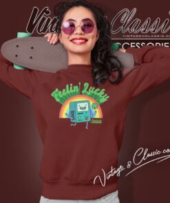 Adventure Time Feelin Lucky St Paddys Day Sweatshirt