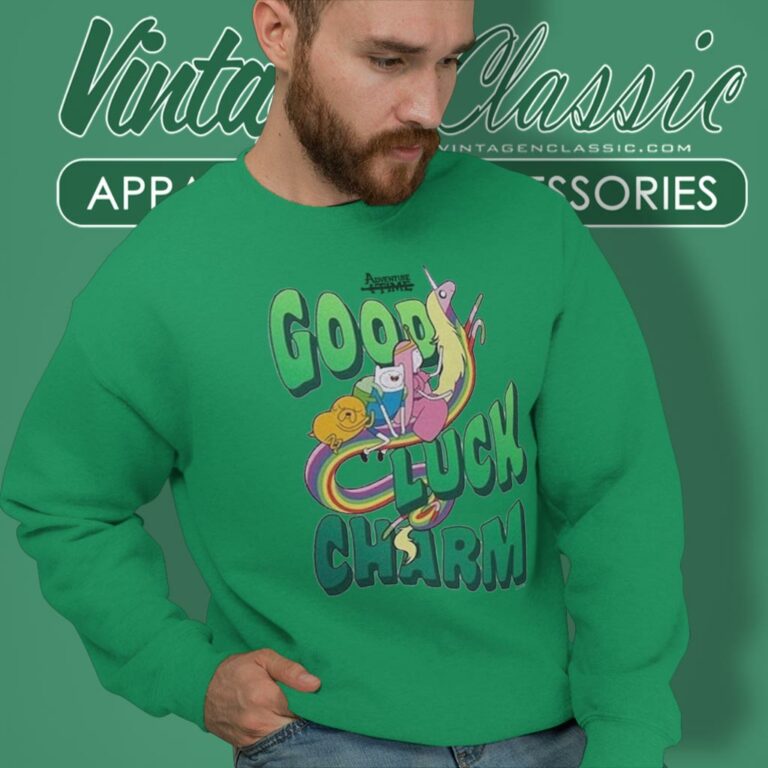 Adventure Time Good Luck Charm St Paddys Day Sweatshirt Adventure Time Good Luck Charm St Paddys Day Sweatshirt
