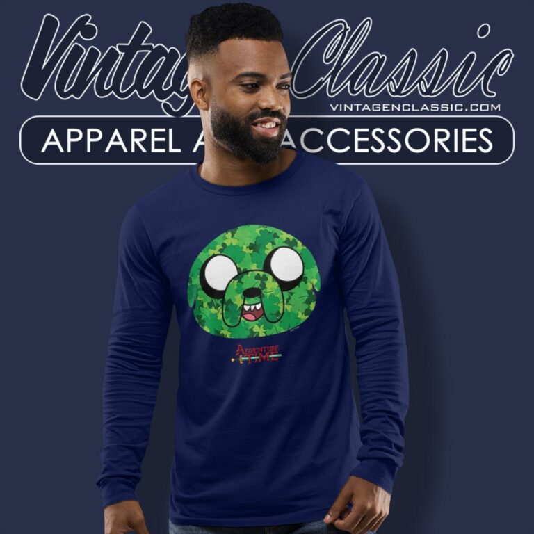 Adventure Time Shamrock Jake St Paddys Day Long Sleeve Tee Adventure Time Shamrock Jake St Paddys Day Long Sleeve Tee