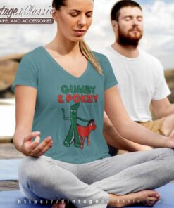 Adventures Of Gumby And Pokey V Neck TShirt