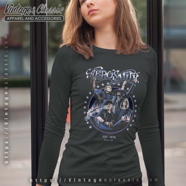 Aerosmith Boston Est 1970 Shirt Longsleeves Women Aerosmith Boston Est 1970 Shirt Longsleeves Women