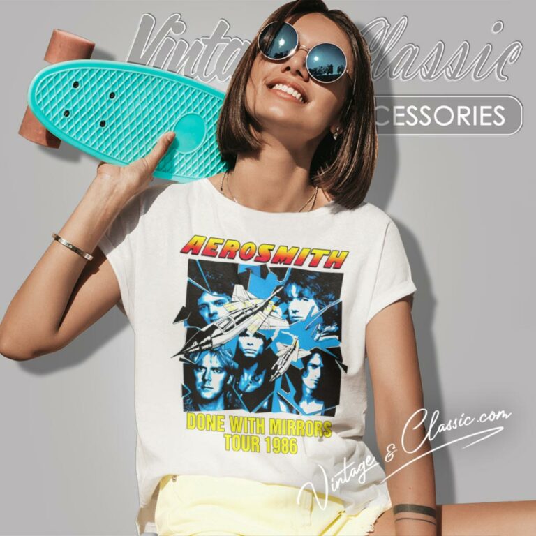 Aerosmith Done With Mirrors Women T Shirt Aerosmith Done With Mirrors Women T Shirt