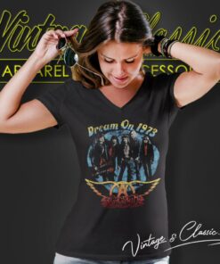 Aerosmith Dream On 1973 V Neck TShirt