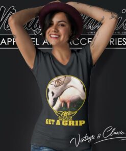 Aerosmith Get A Grip Album V Neck TShirt