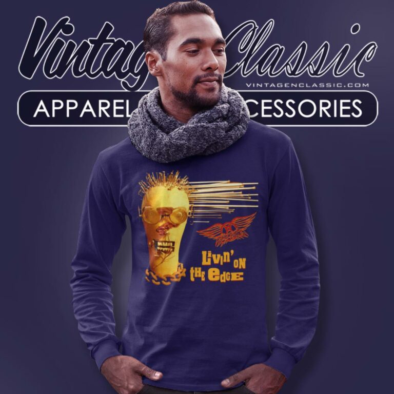 Aerosmith Livin On The Edge Long Sleeve Tee Aerosmith Livin On The Edge Long Sleeve Tee