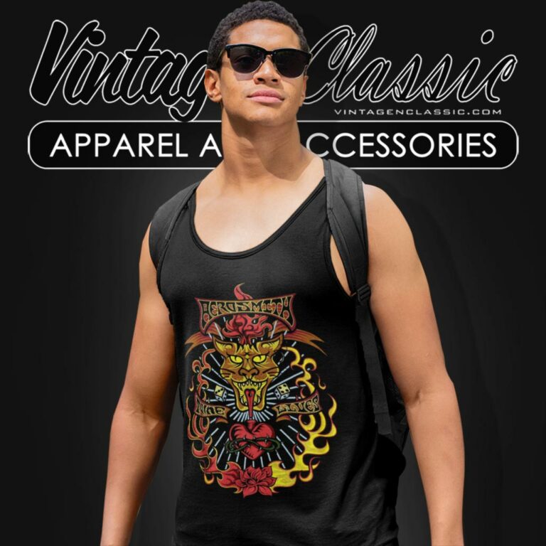 Aerosmith Nine Lives 1997 Tank Top Racerback Aerosmith Nine Lives 1997 Tank Top Racerback