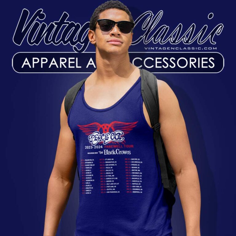 Aerosmith Peace Out Farewell Tour Shirt The Black Crowes Tour 2023 2024 Tank Top Racerback Aerosmith Peace Out Farewell Tour Shirt The Black Crowes Tour 2023 2024 Tank Top Racerback