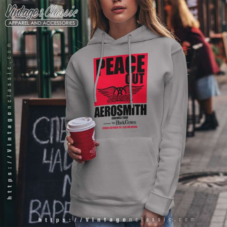 Aerosmith Peace Out The Farewell Tour Hoodie Aerosmith Peace Out The Farewell Tour Hoodie