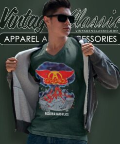 Aerosmith Rock In A Hard Place V Neck TShirt