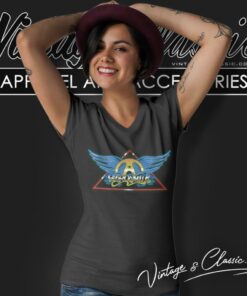 Aerosmith Rock In A Hard V Neck TShirt