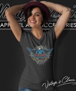Aerosmith Rockin Eagle V Neck TShirt