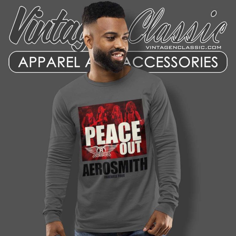 Aerosmith Shirt 2023 2024 Peace Out Farewell Tour Long Sleeve Tee Aerosmith Shirt 2023 2024 Peace Out Farewell Tour Long Sleeve Tee