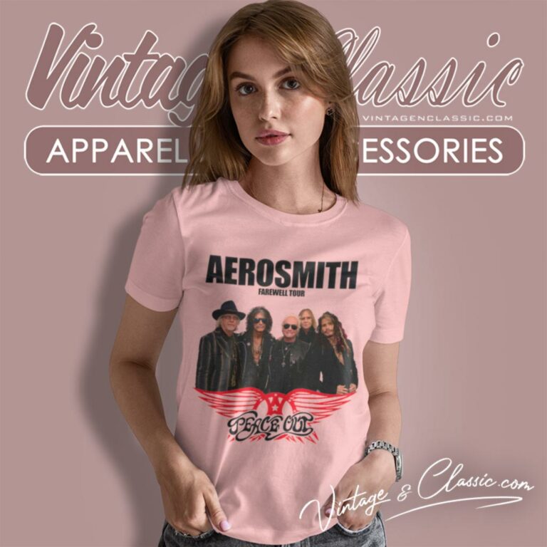 Aerosmith Shirt 2023 2024 Peace Out Farewell Tour With The Black Crowes Women T Shirt Aerosmith Shirt 2023 2024 Peace Out Farewell Tour With The Black Crowes Women T Shirt
