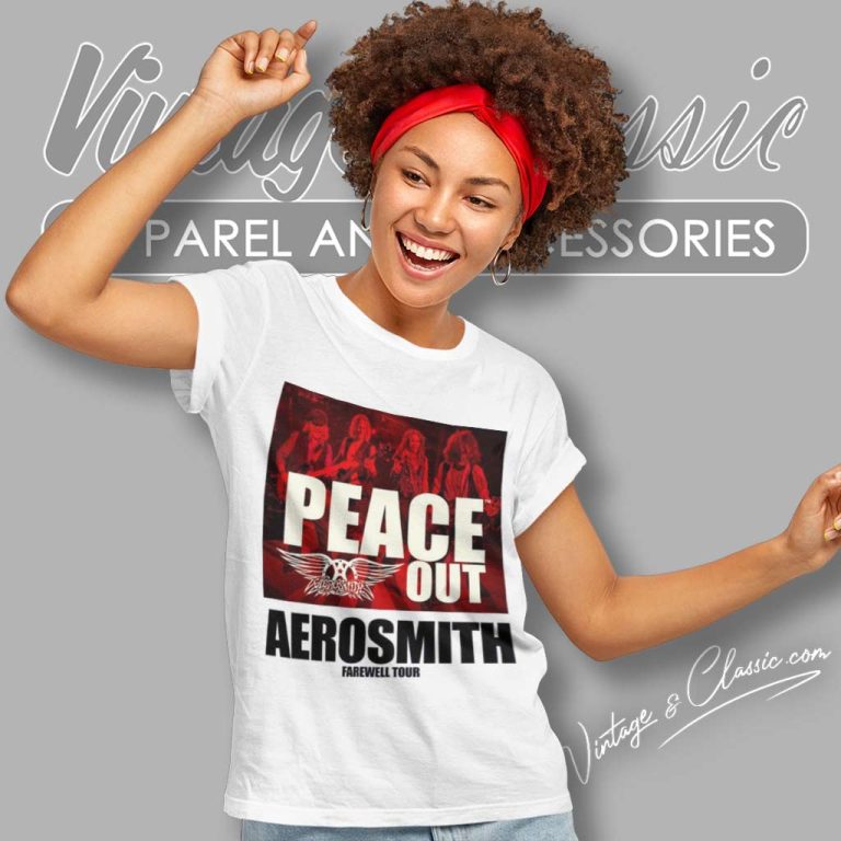 Aerosmith Shirt 2023 2024 Peace Out Farewell Tour Women TShirt Aerosmith Shirt 2023 2024 Peace Out Farewell Tour Women TShirt