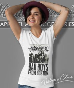 Aerosmith Shirt Bad Boys From Boston V Neck TShirt