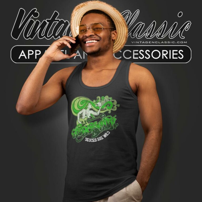 Aerosmith Shirt Deuces Are Wild Song Tank Top Racerback Aerosmith Shirt Deuces Are Wild Song Tank Top Racerback