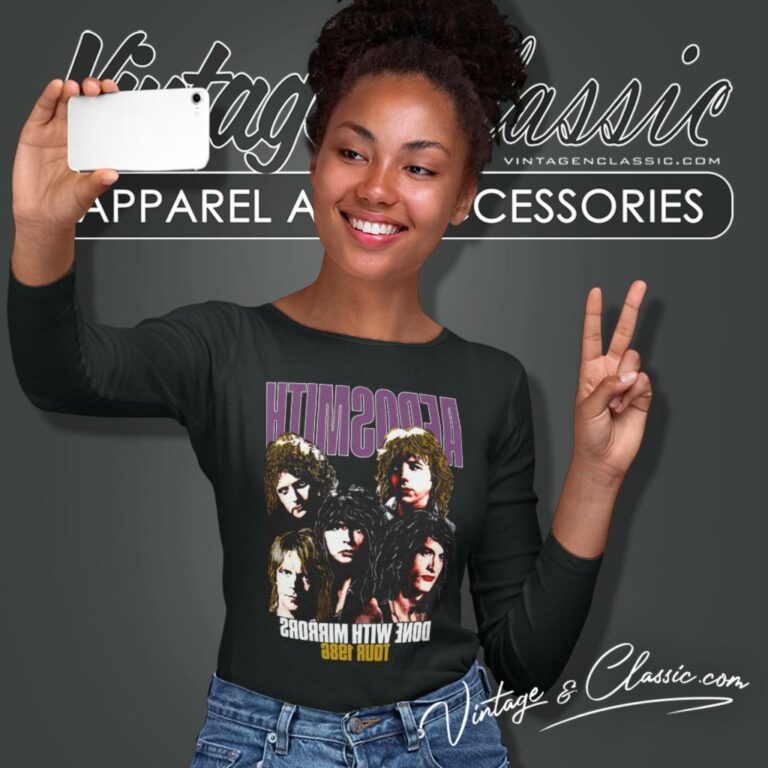 Aerosmith Shirt Done With Mirrors Tour Long Sleeve Tee Aerosmith Shirt Done With Mirrors Tour Long Sleeve Tee