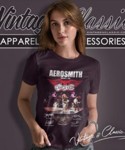 Aerosmith Shirt Farewell Tour And Their Signatures Women T Shirt