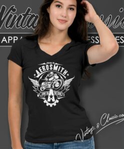 Aerosmith Shirt Livin On The Edge V Neck TShirt