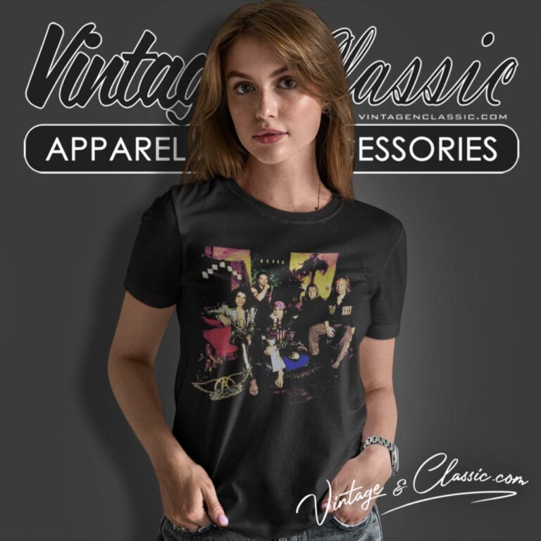 Aerosmith Shirt Nine Lives American Tour Women T Shirt Aerosmith Shirt Nine Lives American Tour Women T Shirt