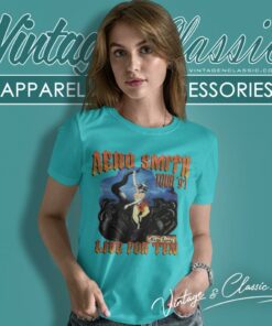 Aerosmith Shirt Nine Lives World Tour Women T Shirt