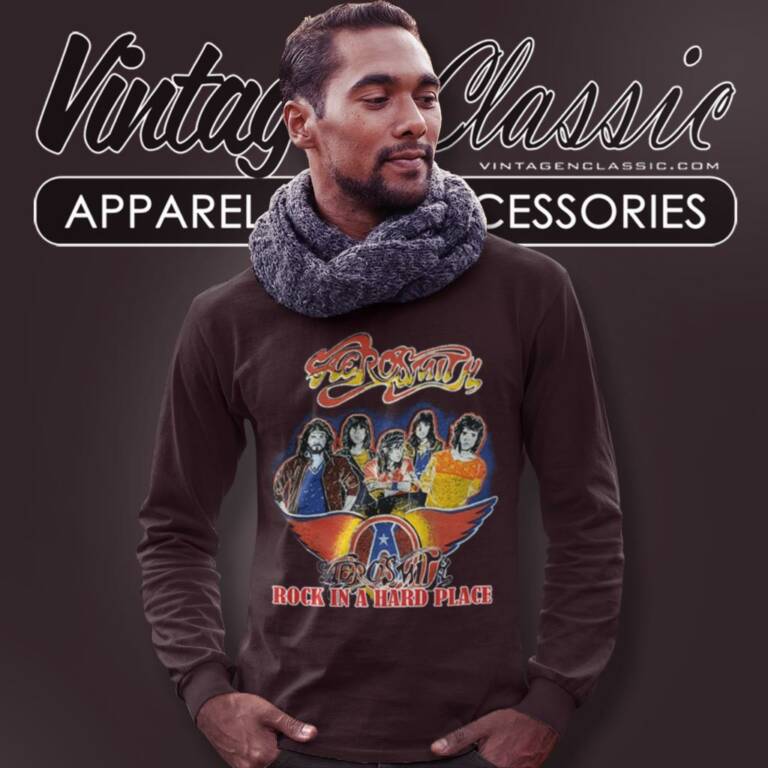 Aerosmith Shirt Rock In A Hard Place Album Long Sleeve Tee Aerosmith Shirt Rock In A Hard Place Album Long Sleeve Tee