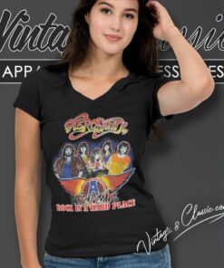 Aerosmith Shirt Rock In A Hard Place V Neck TShirt