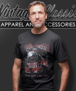Aerosmith Shirt Train Kept A Rolling T Shirt
