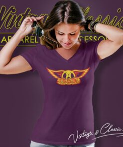 Aerosmith Shirt Walk This Way V Neck TShirt