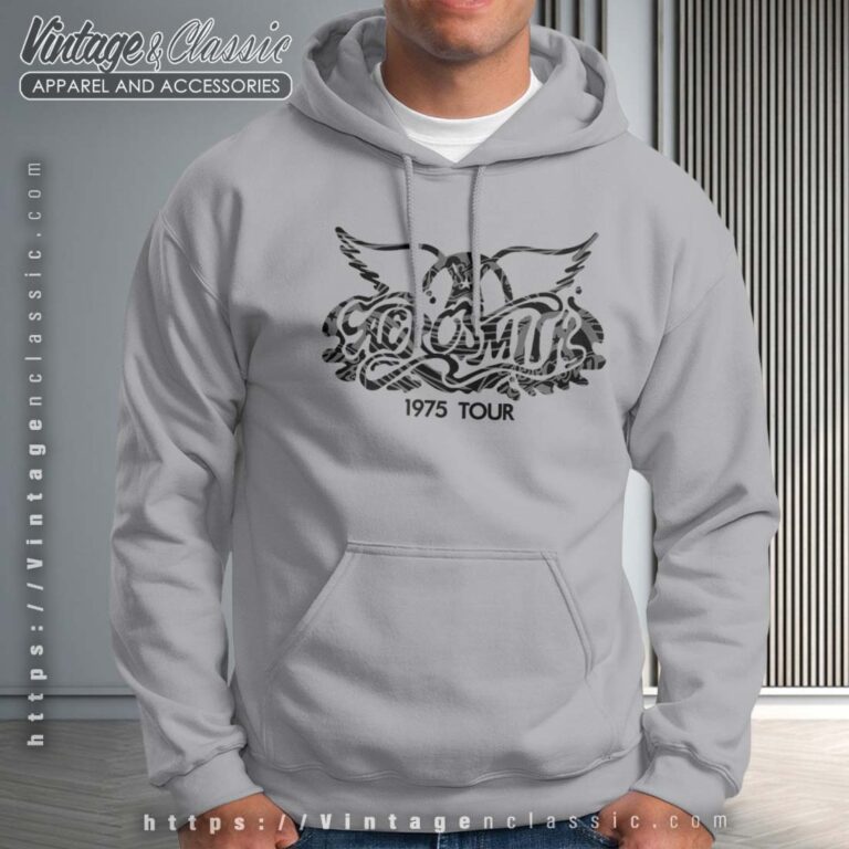 Aerosmith Tshirt 1975 Tour Wings Hoodie Men Aerosmith Tshirt 1975 Tour Wings Hoodie Men