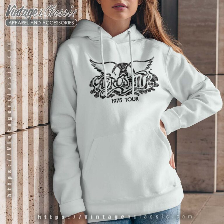 Aerosmith Tshirt 1975 Tour Wings Hoodie Women Aerosmith Tshirt 1975 Tour Wings Hoodie Women