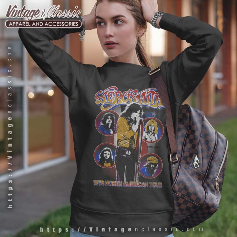 Aerosmith Tshirt 1978 North America Tour Sweatshirt Women Aerosmith Tshirt 1978 North America Tour Sweatshirt Women