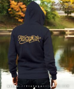 Aerrosmith Logo Yellow Hoodie backside
