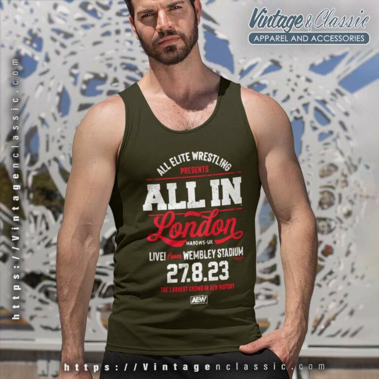 Aew All In Live From Wembley Stadium 27 8 23 Tank Top Racerback Aew All In Live From Wembley Stadium 27 8 23 Tank Top Racerback