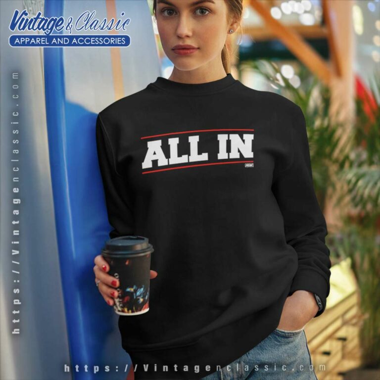 Aew All In Logo Elite Wrestling Sweatshirt Aew All In Logo Elite Wrestling Sweatshirt