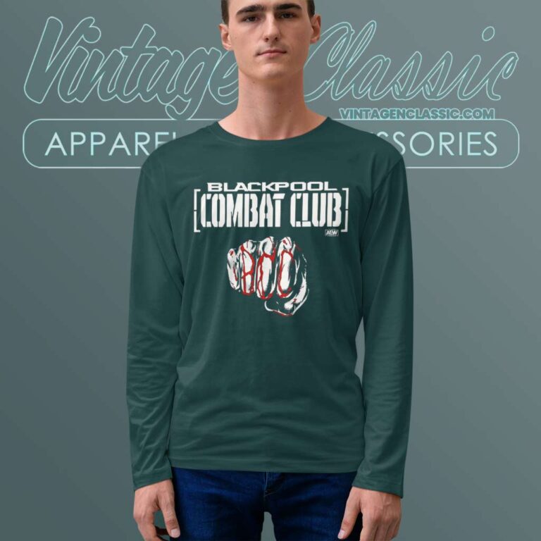 Aew Blackpool Combat Club Long Sleeve Tee Aew Blackpool Combat Club Long Sleeve Tee