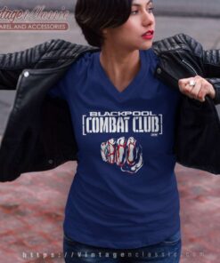 Aew Blackpool Combat Club V Neck TShirt
