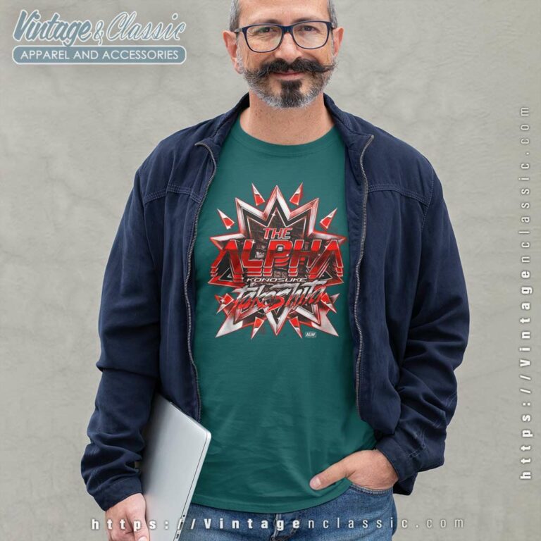 Aew Konosuke Takeshita The Alpha Long Sleeve Tee Aew Konosuke Takeshita The Alpha Long Sleeve Tee